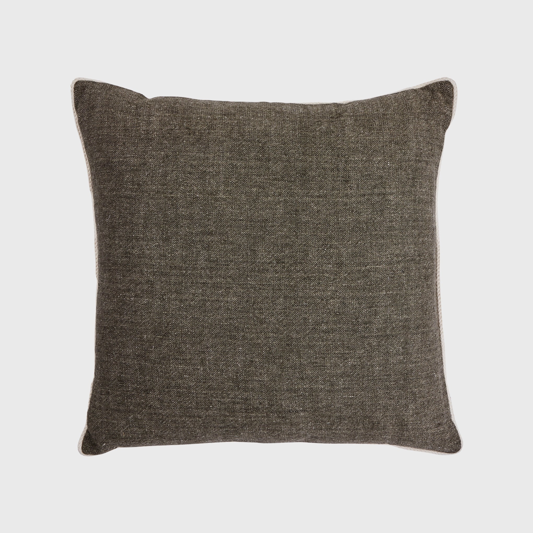 Dark Olive Linen 60cm Cushion