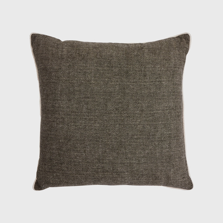 Dark Olive Linen Cushion