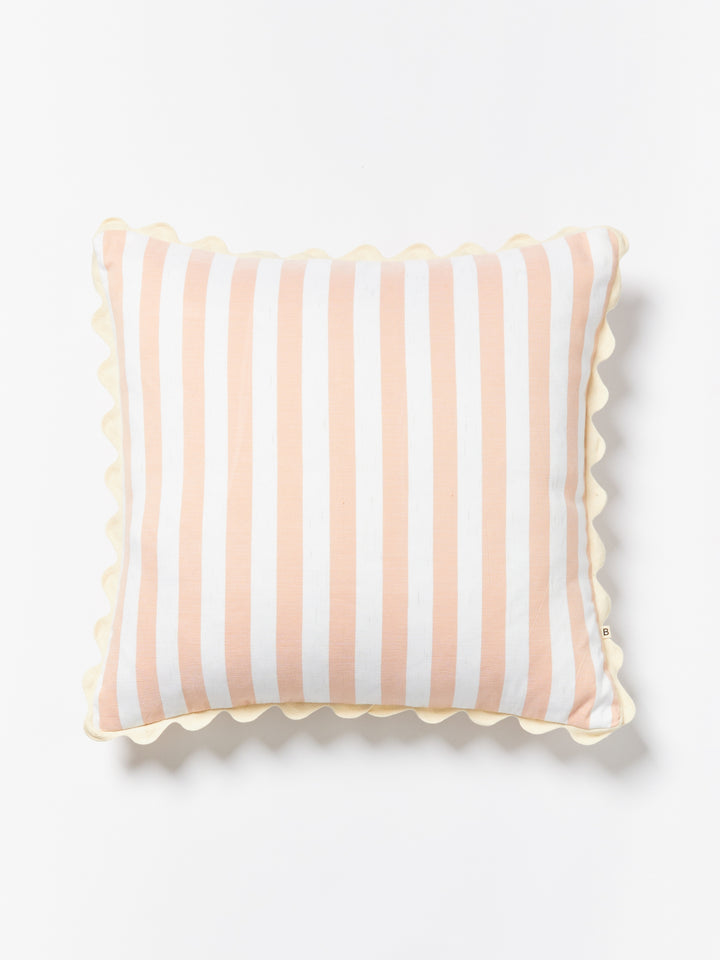 Woven Stripe Pink Cushion - Almost Perfect