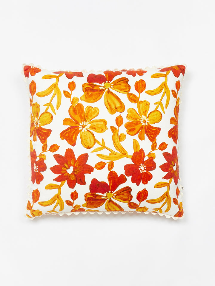 Small Dogwood Rust Cushion