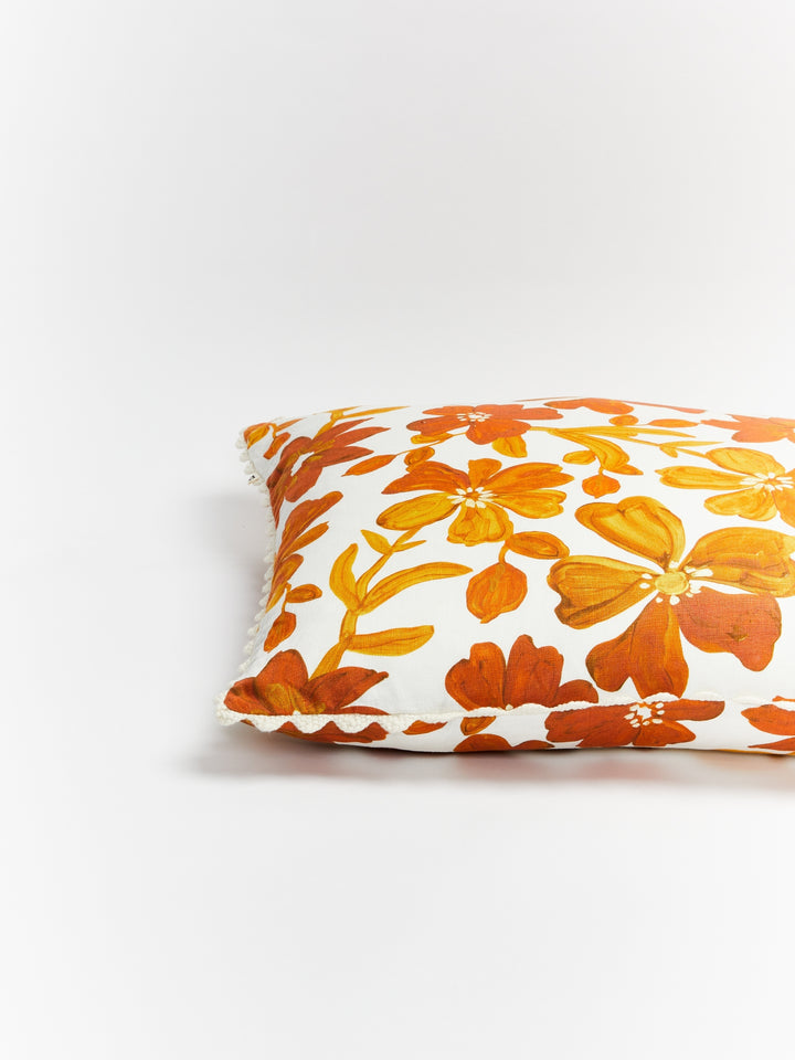 Small Dogwood Rust Cushion