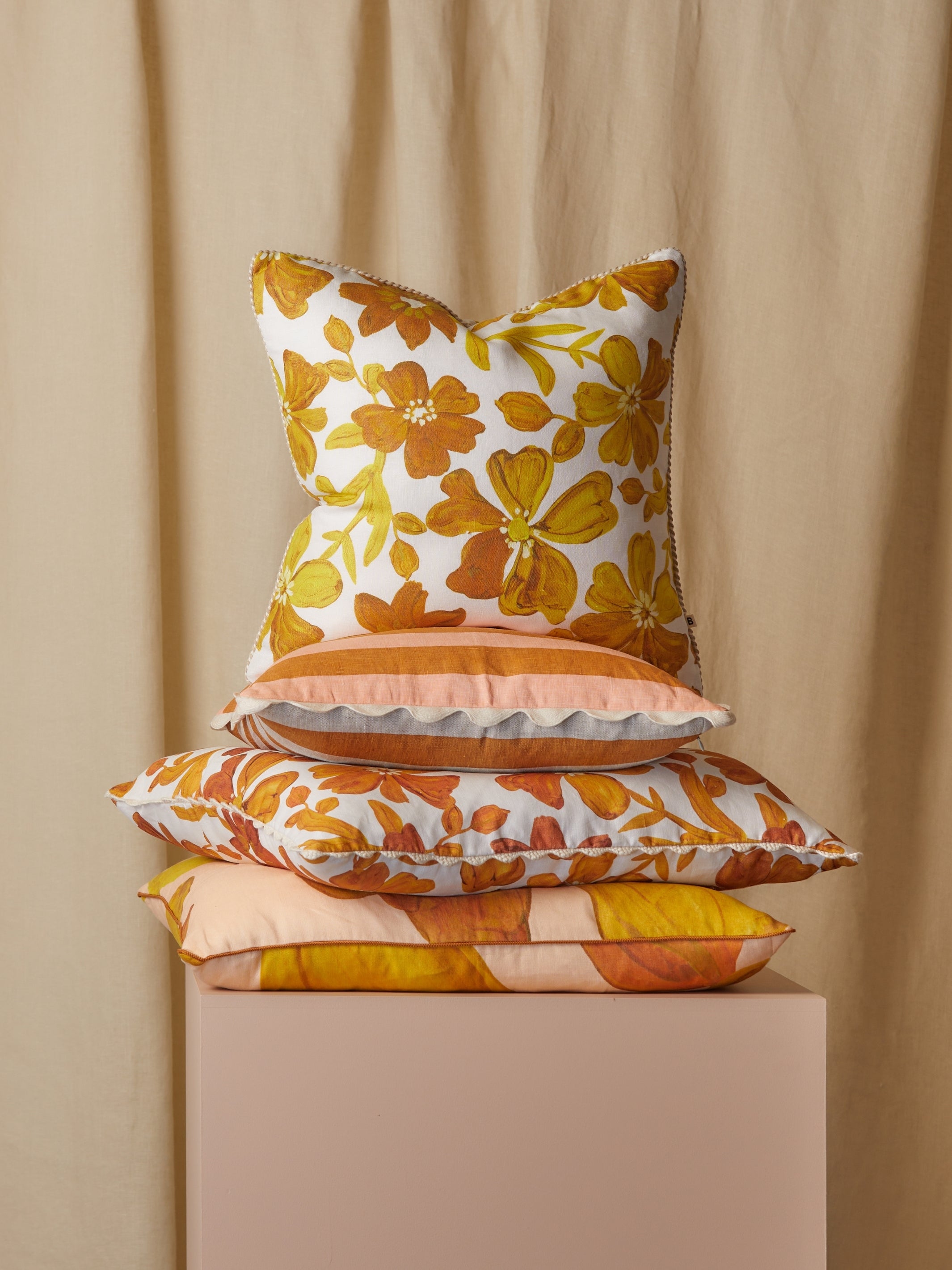 Small Dogwood Rust Cushion - Almost Perfect