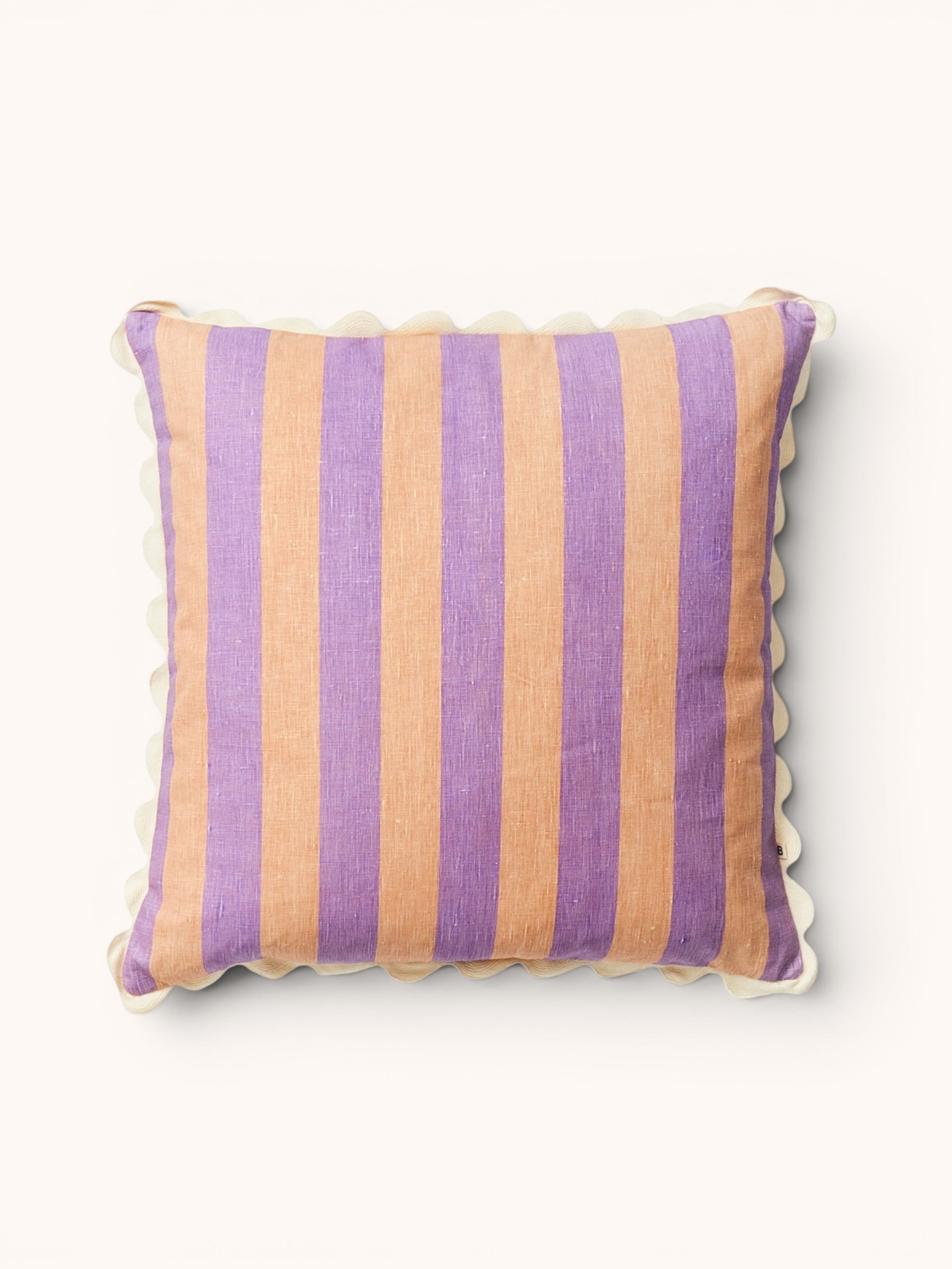 Bold Stripe Lilac Peach Cushion - Almost Perfect