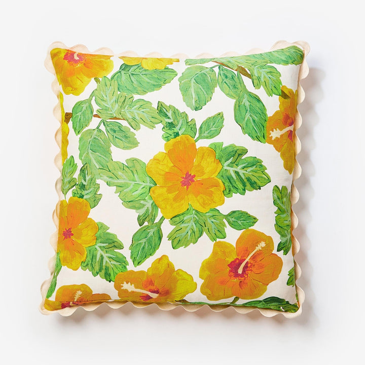 Hibiscus Yellow Cushion