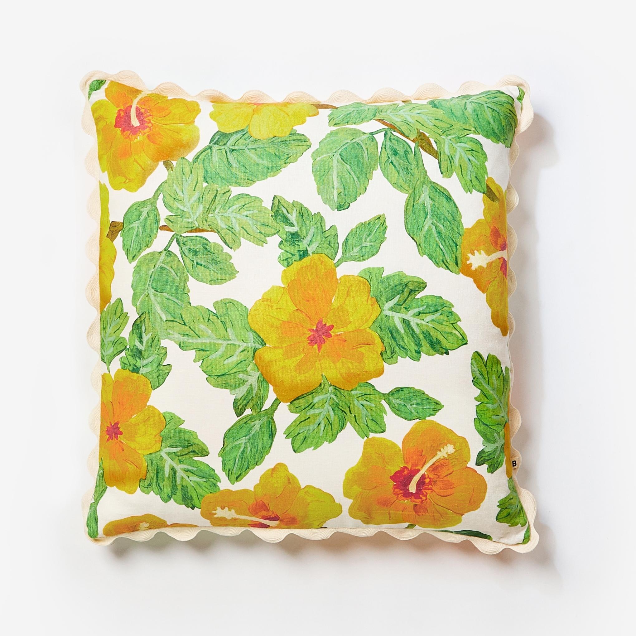 Hibiscus Yellow 60cm Cushion