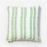Double Waves Green 60cm Cushion