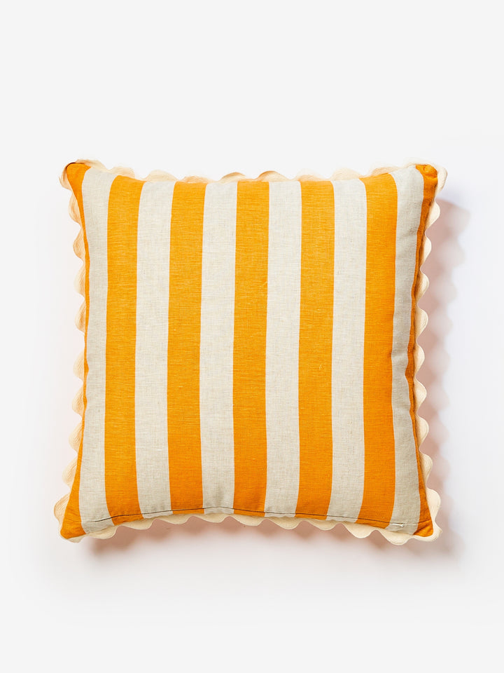 Bold Stripe Orange Pink Cushion