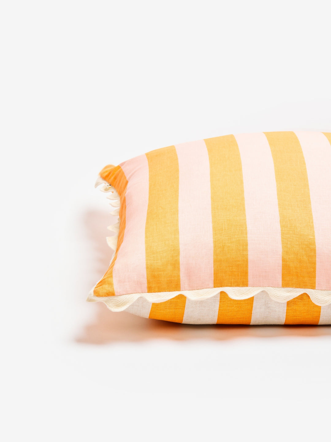 Bold Stripe Orange Pink Cushion