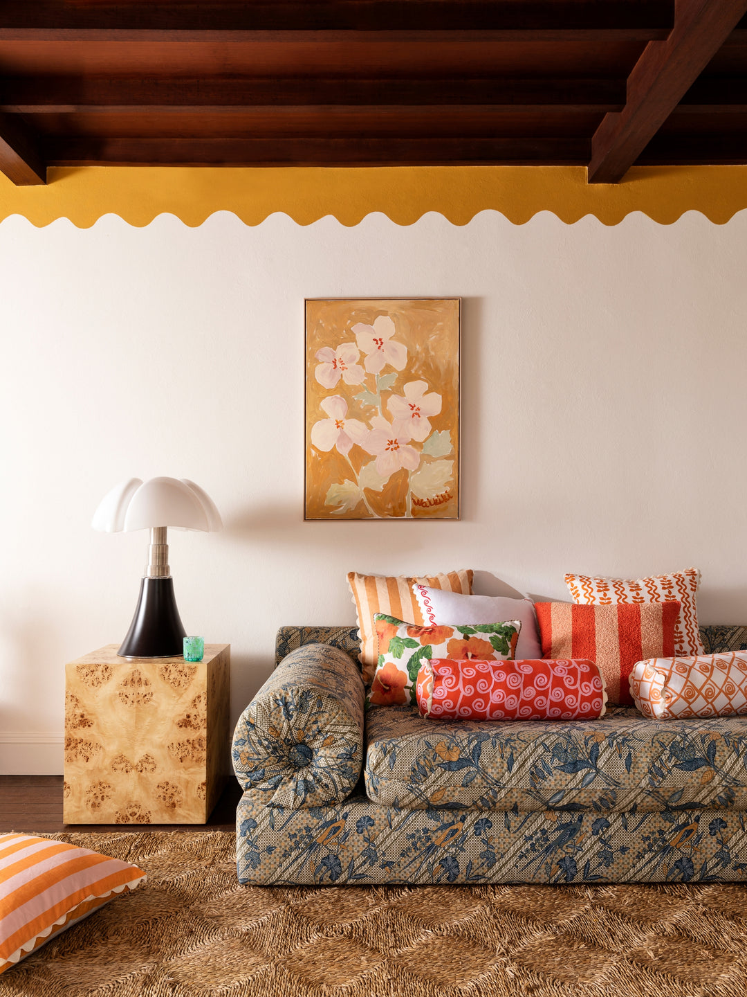 Bold Stripe Wheat Cushion - Almost Perfect