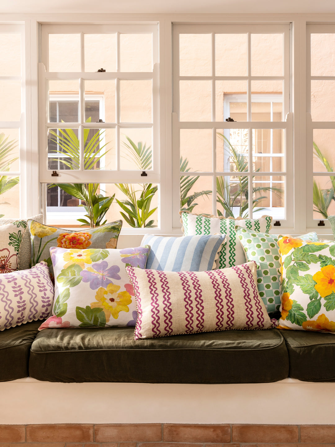 Double Waves Purple Cushion