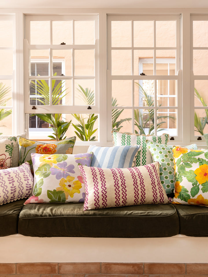 Double Waves Purple Cushion