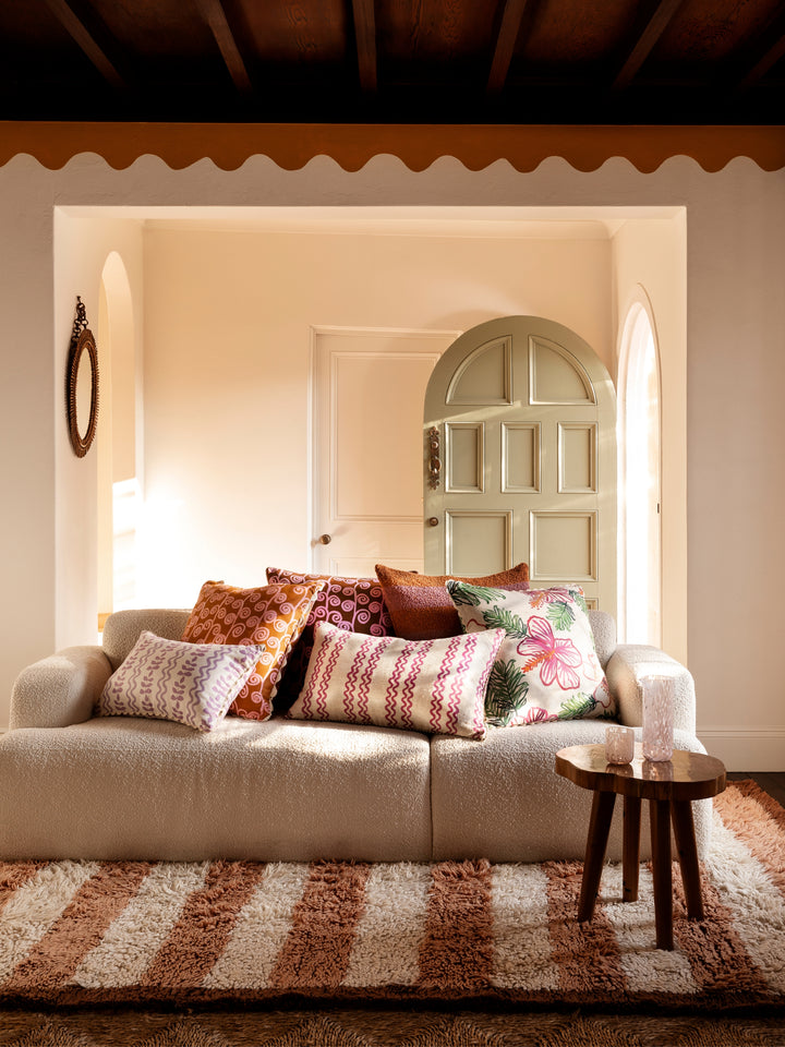 Double Waves Purple Cushion