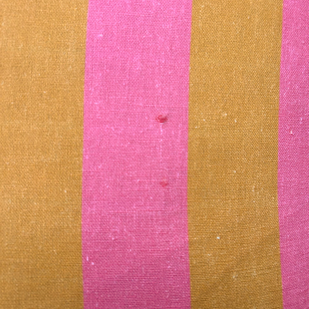 Bold Stripe Tan Pink Cushion - Almost Perfect