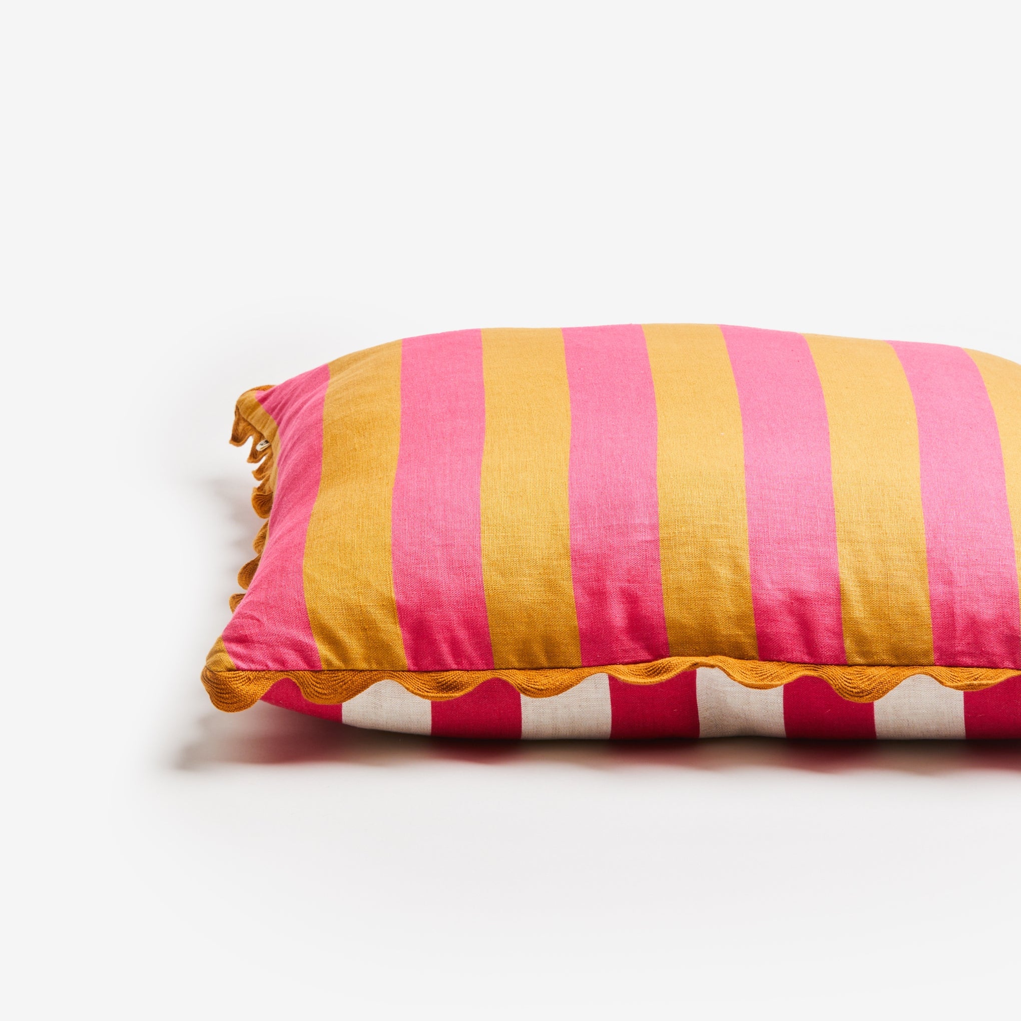 Bold Stripe Tan Pink 60cm Cushion