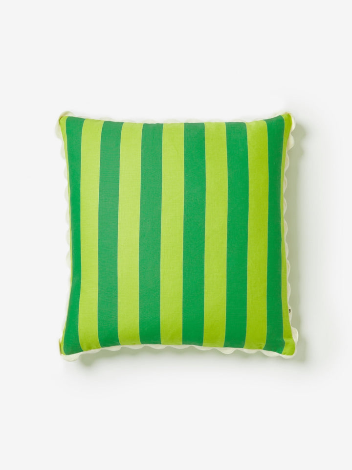 Bold Stripe Citron Jade Cushion