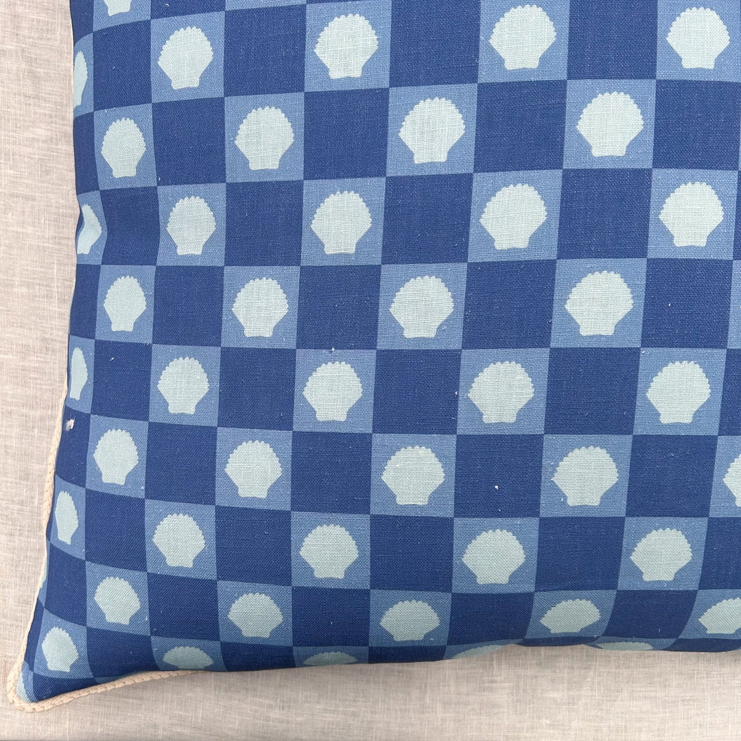 Shell Check Blue Cushion - Almost Perfect