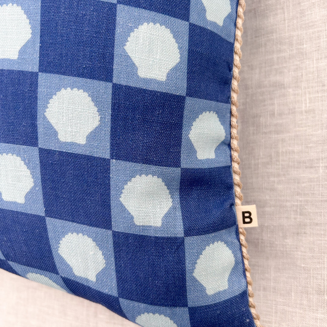 Shell Check Blue Cushion - Almost Perfect