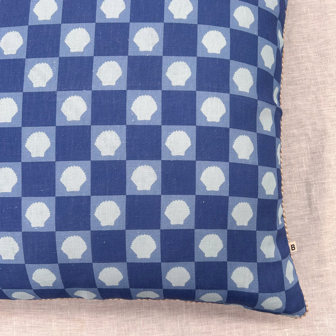 Shell Check Blue Cushion - Almost Perfect