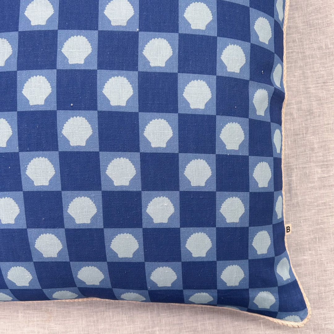Shell Check Blue Cushion - Almost Perfect