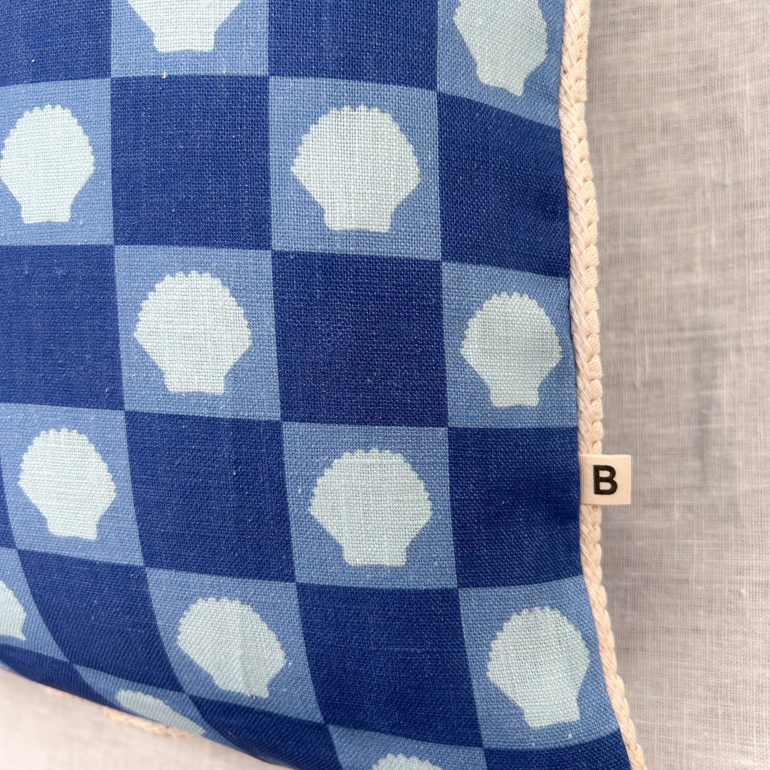 Shell Check Blue Cushion - Almost Perfect