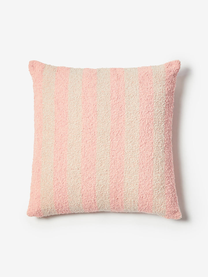 Boucle Stripe Soft Pink Cushion