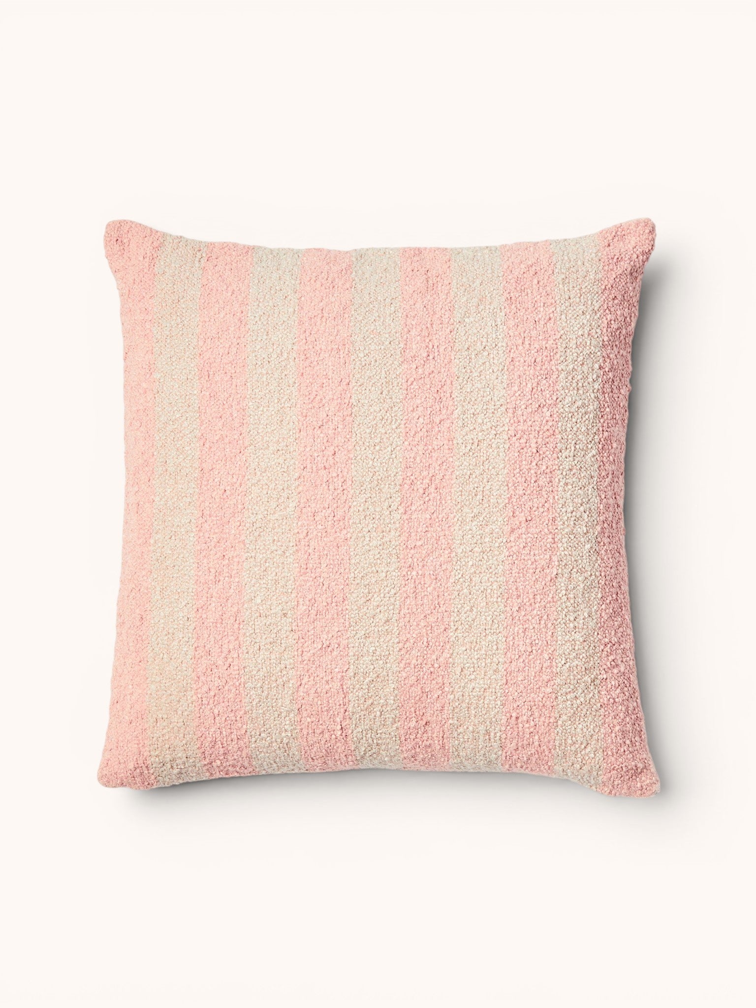 Boucle Stripe Soft Pink Cushion - Almost Perfect