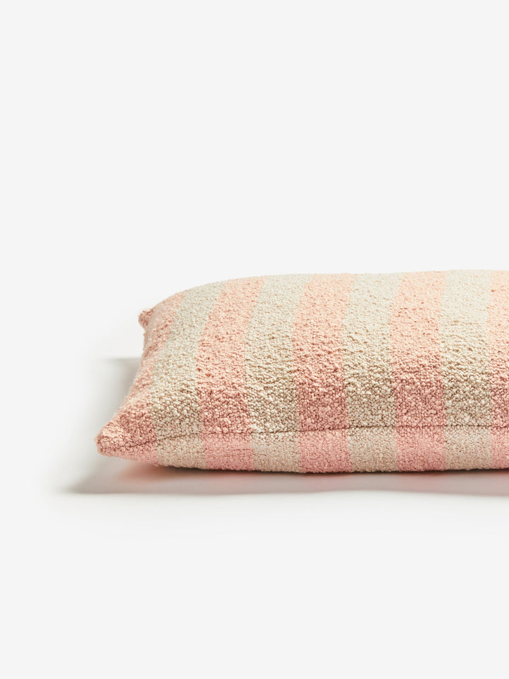 Boucle Stripe Soft Pink Cushion