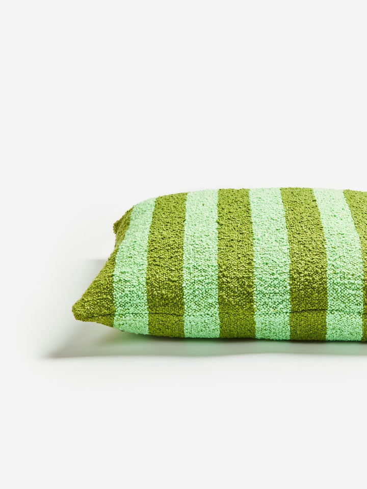 Boucle Stripe Olive Cushion