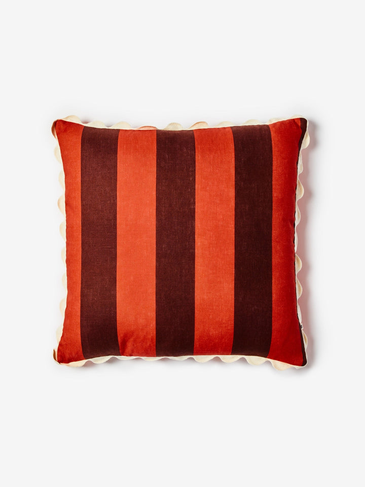 Big Stripe Burgundy Cushion