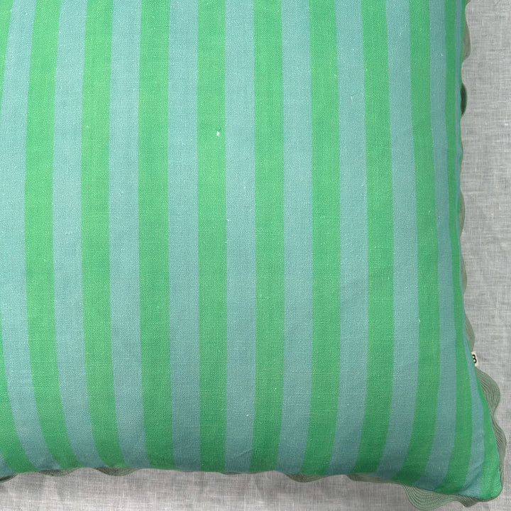 Thin Stripe Jade Cushion - Almost Perfect