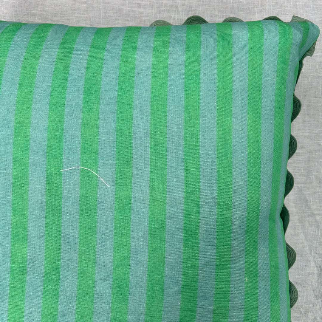 Thin Stripe Jade Cushion - Almost Perfect