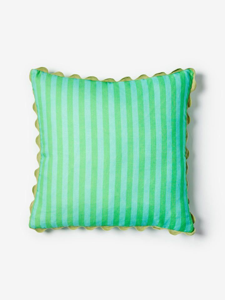 Thin Stripe Jade Cushion
