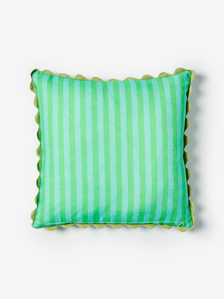 Thin Stripe Jade Cushion