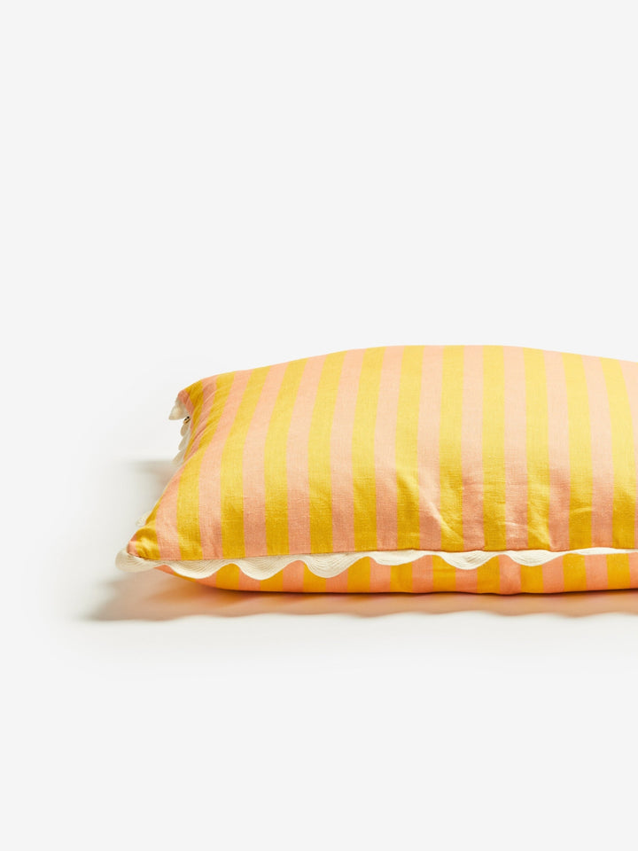 Thin Stripe Yellow Cushion