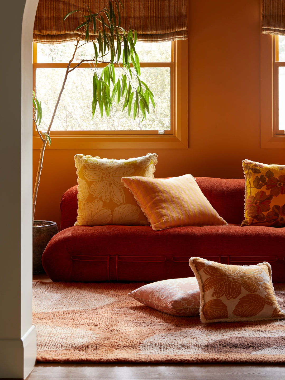 Thin Stripe Yellow Cushion - Almost Perfect