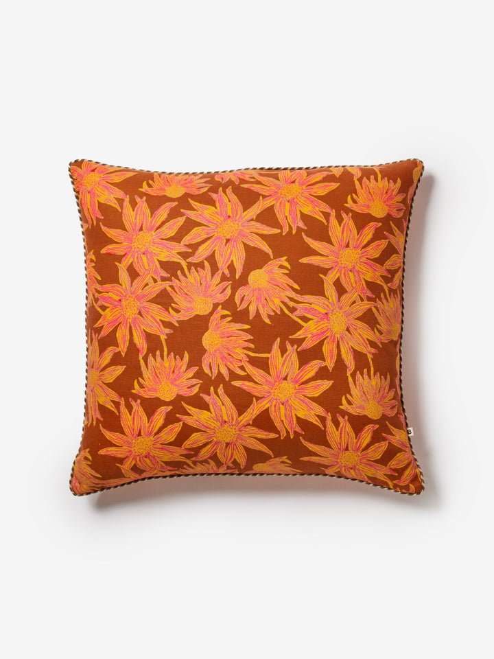 Flannel Flower Tan Cushion