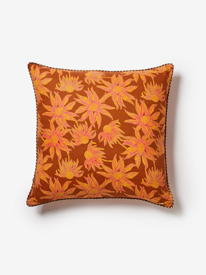 Flannel Flower Tan Cushion