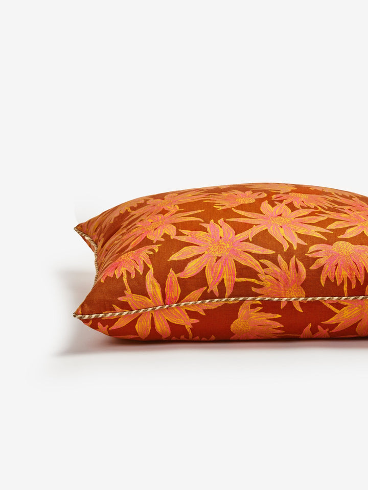 Flannel Flower Tan Cushion