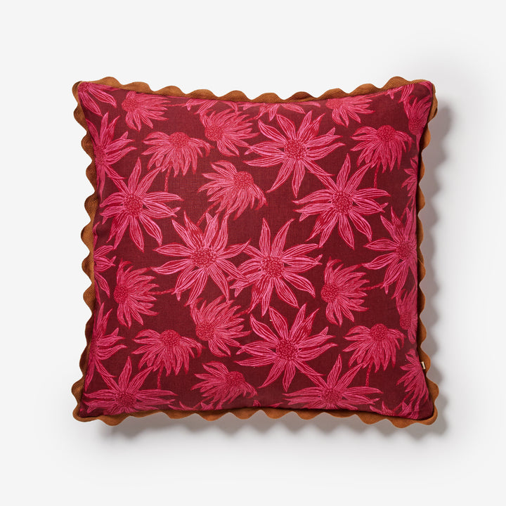 Flannel Flower Cerise Cushion