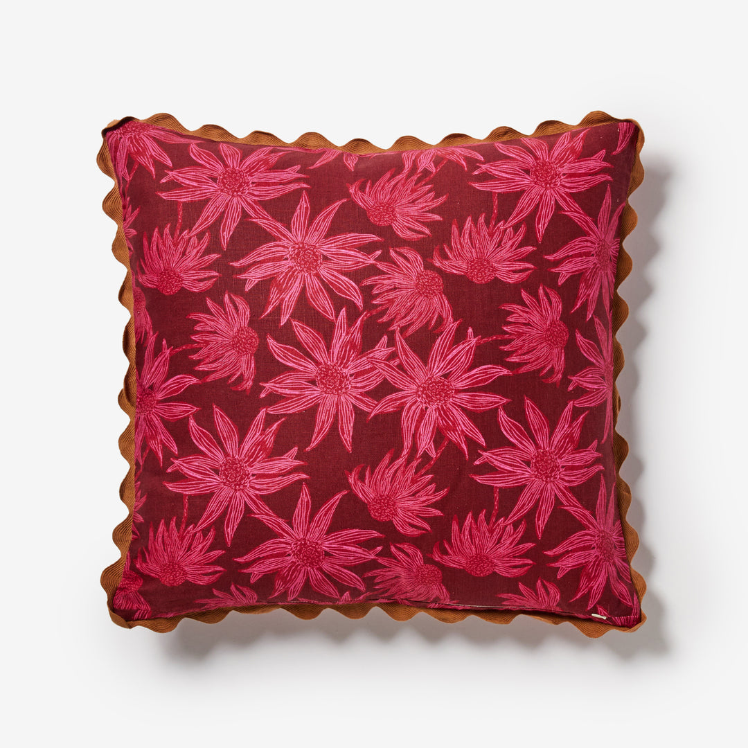 Flannel Flower Cerise Cushion