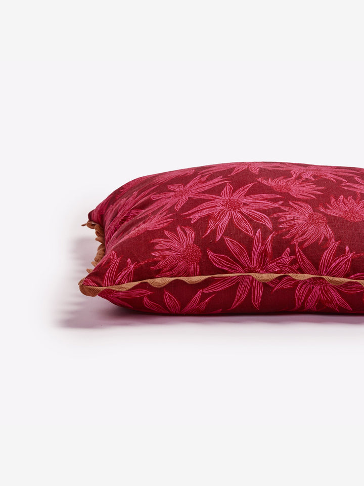Flannel Flower Cerise Cushion