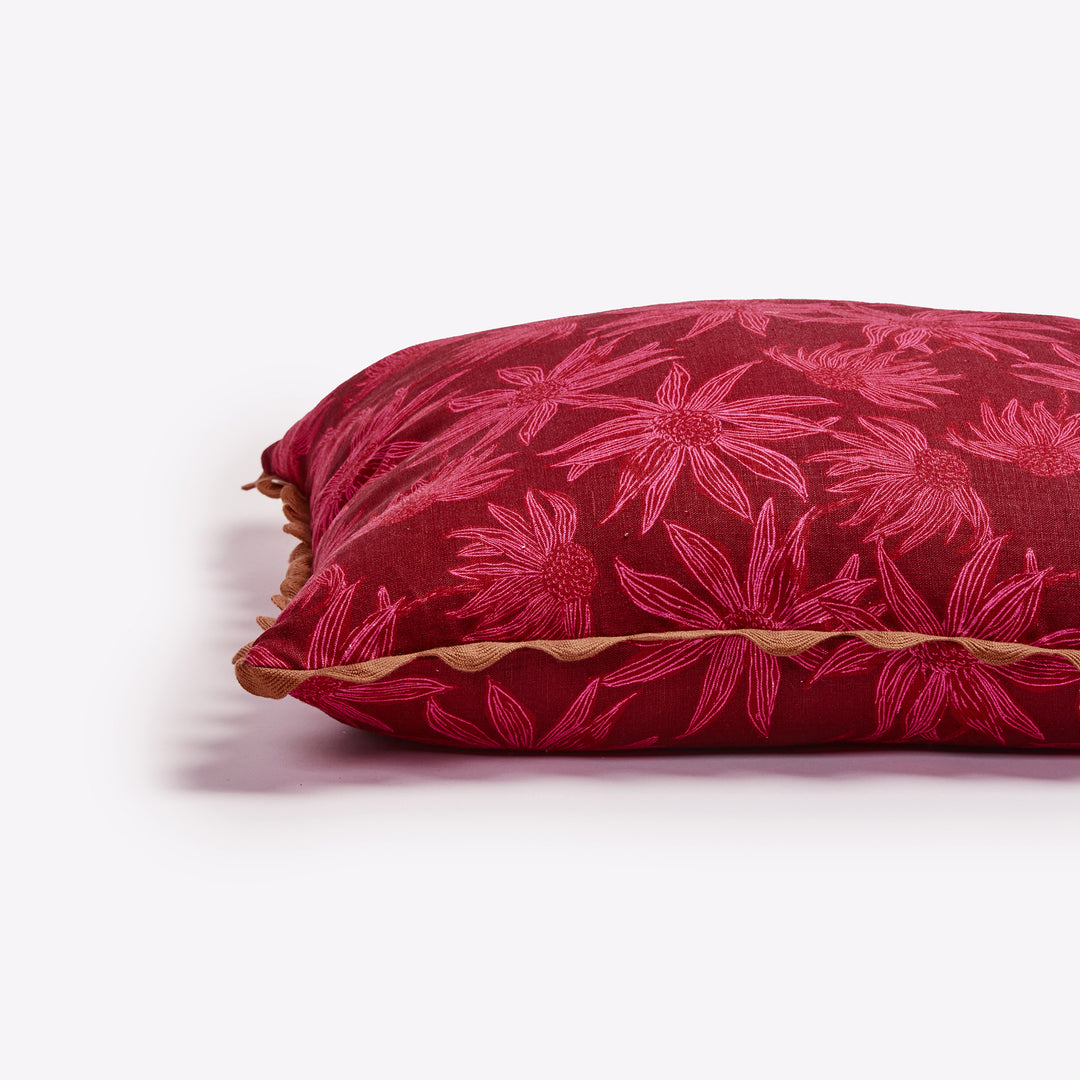 Flannel Flower Cerise Cushion