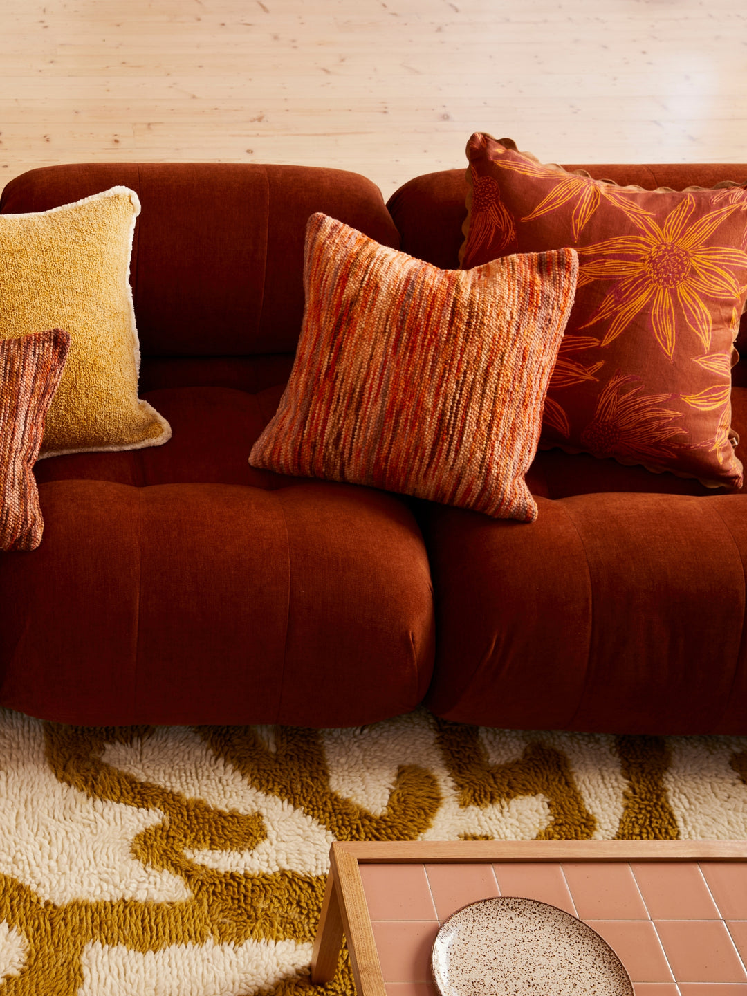 Fiore Tan Cushion