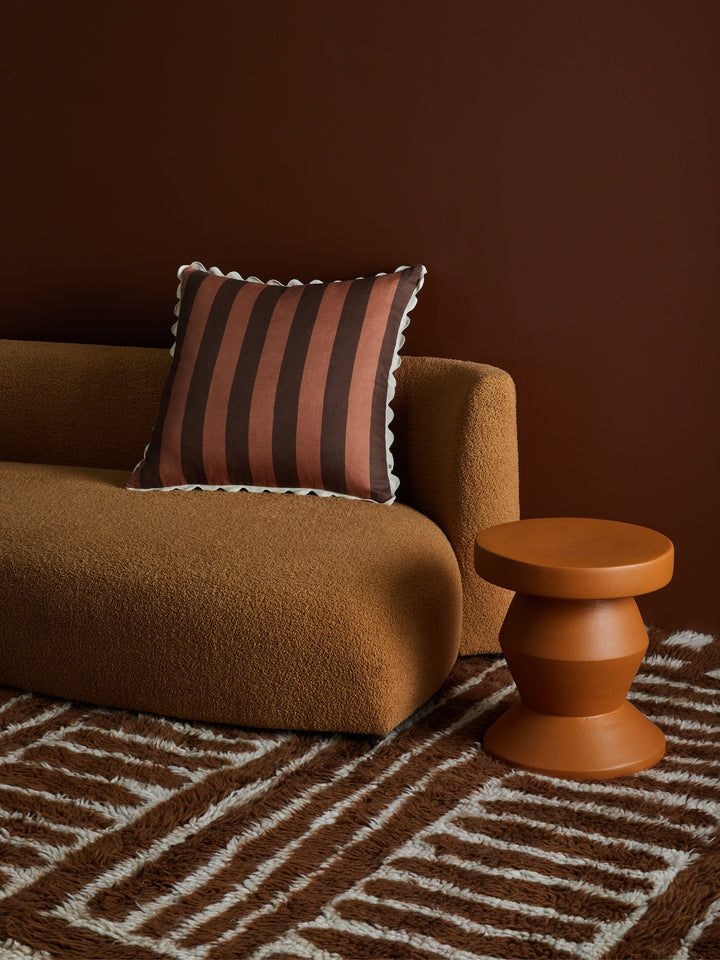Bold Stripe Hazelnut Cushion