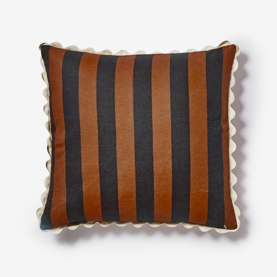 Bold Stripe Hazelnut Cushion | Indoor Cushions