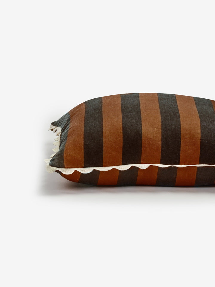 Bold Stripe Hazelnut Cushion