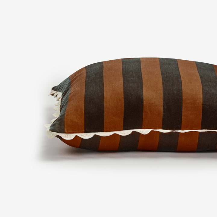 Bold Stripe Hazelnut Cushion | Indoor Cushions