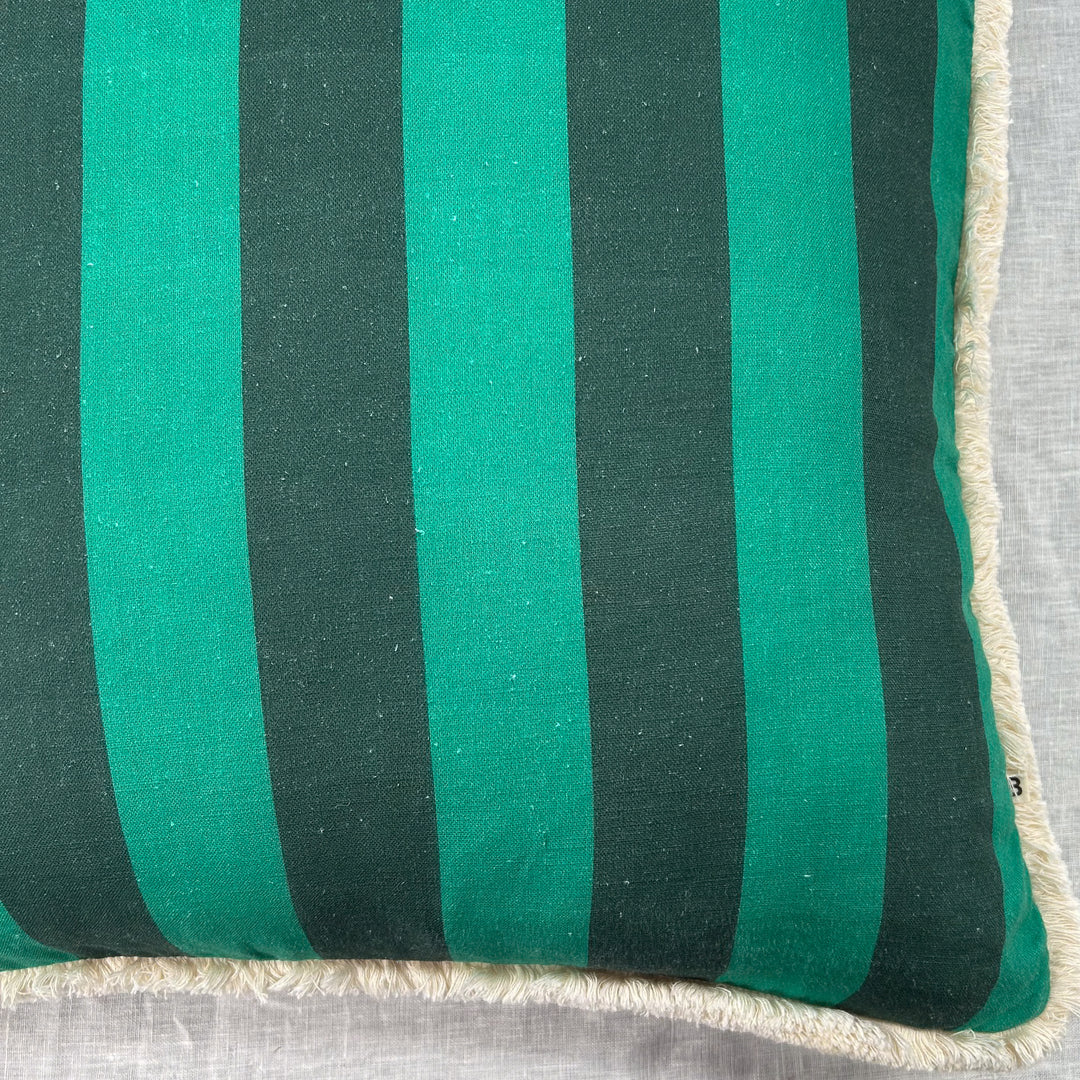 Bold Stripe Emerald Cushion - Almost Perfect