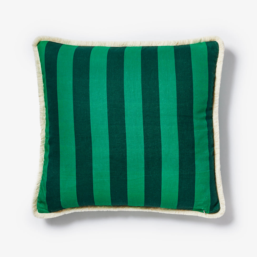 Bold Stripe Emerald Cushion