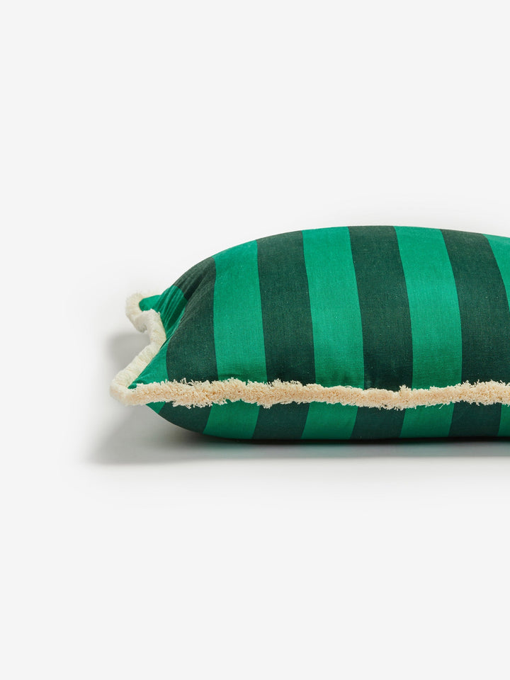 Bold Stripe Emerald Cushion